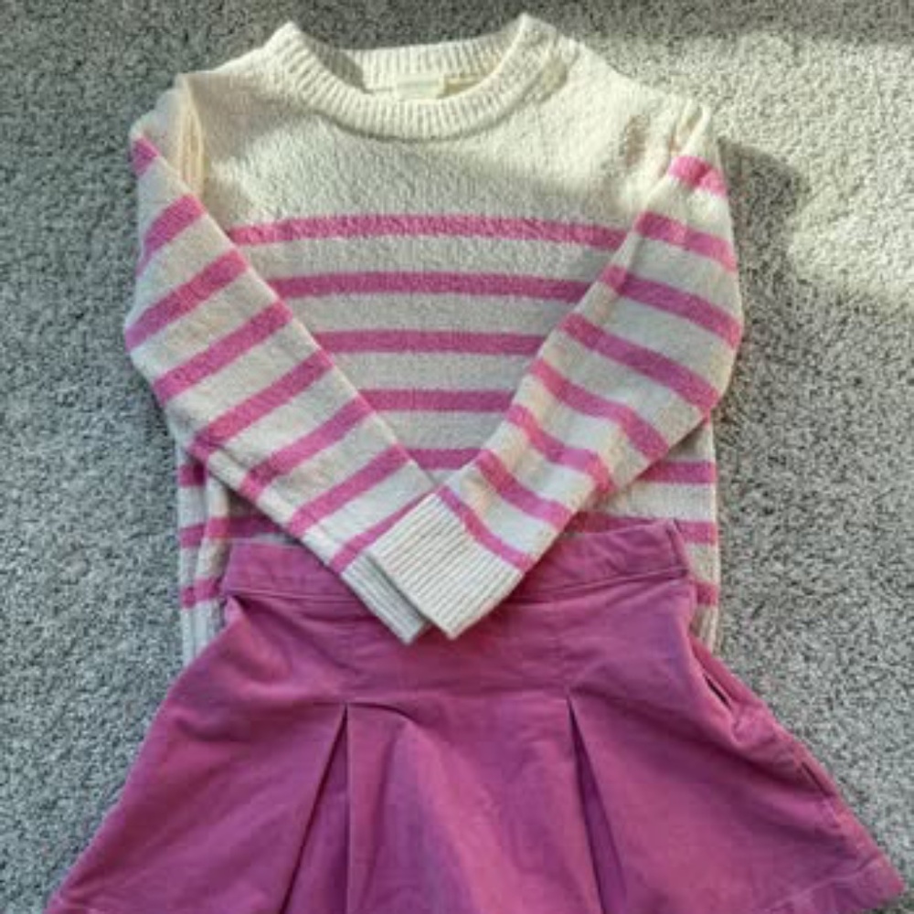 J Crew Kids Courdoroy Skirt and Sweater